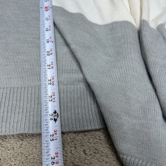 Eddie Bauer Women’s Open Front Waterfall Cardigan Size M Colorblock Wool Blend - Picture 9 of 12